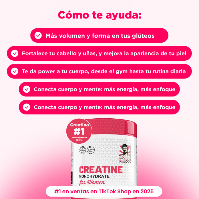 Monohidrato de creatina para mujeres