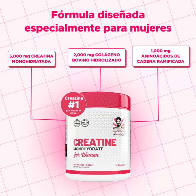 Monohidrato de creatina para mujeres