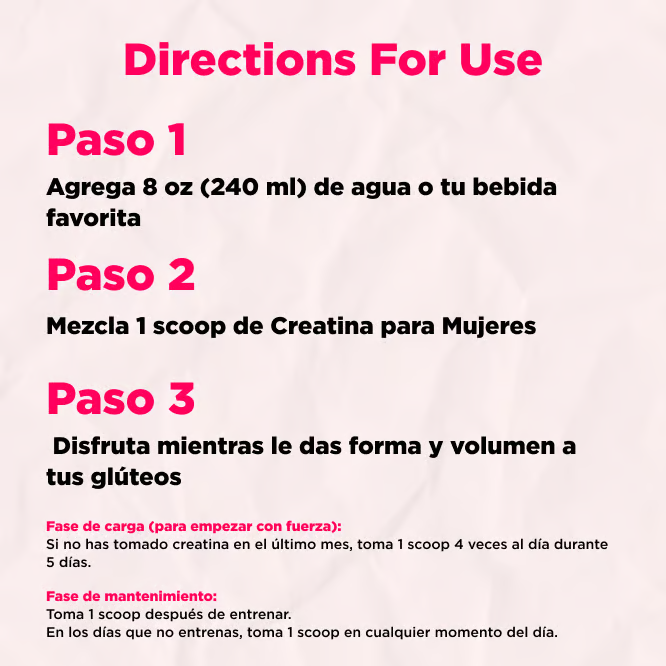 Monohidrato de creatina para mujeres